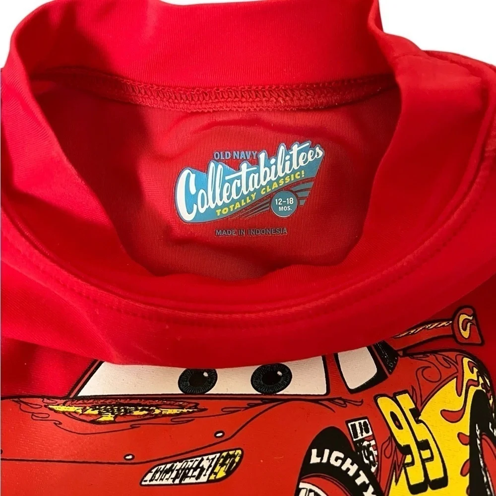 Disney Cars red swim top size 12 months collectible old Navy collaboration